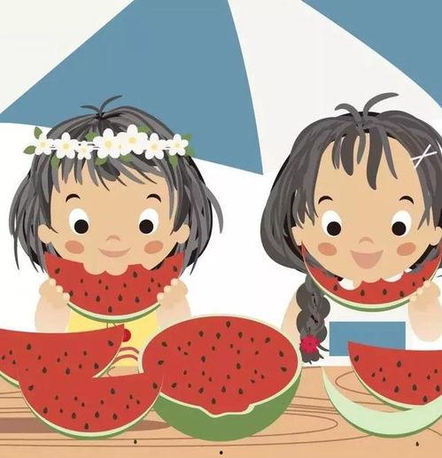 吃瓜的可爱图片,跟随可爱吃瓜图，感受夏日清凉时光